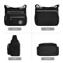 Aucuu Sac Bandouliere Femme, Sac à Main en Nylon, Multi-Poches Bandoulière Impermeable, Sacs à Bandoulières Multifonctionnel ave