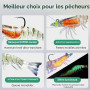 TRUSCEND Leurre Souple Easy Catch Shadtale avec Hameçon de BKK, Vibrante et Action de Jigging pour Plus de Touche, Leurre de Pêc