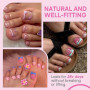 UNA GELLA Capsule Américaine Ongle Pieds Carrés, 504 Pièces 15 Tailles, Gel Doux Full Cover pour Orteils, Autocollants Acrylique