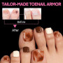 UNA GELLA Capsule Américaine Ongle Pieds Carrés, 504 Pièces 15 Tailles, Gel Doux Full Cover pour Orteils, Autocollants Acrylique