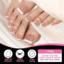 UNA GELLA Capsule Américaine Ongle Pieds Carrés, 504 Pièces 15 Tailles, Gel Doux Full Cover pour Orteils, Autocollants Acrylique