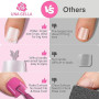 UNA GELLA Capsule Américaine Ongle Pieds Carrés, 504 Pièces 15 Tailles, Gel Doux Full Cover pour Orteils, Autocollants Acrylique