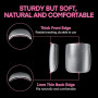 UNA GELLA Capsule Américaine Ongle Pieds Carrés, 504 Pièces 15 Tailles, Gel Doux Full Cover pour Orteils, Autocollants Acrylique
