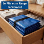 VARRANI Lot de 5 Sacs de Rangement et Déménagement XXL 94L (4+1), Bleu, avec Poignées Renforcées et Fermeture Zippée, Grande Cap