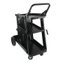 VEVOR Chariot de Soudage à 3 Niveaux Chariot Poste à Souder Capacité Charge 181,4 kg​​ Roues 360° Chaînes Sécurité Stockage Rése