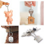 AiQInu 100 Pièces 25mm Anneaux Porte Clé avec Chaîne, Porte Clé avec Split Porte Clef, Porte Clef pour Bricolage, Loisirs - Arge