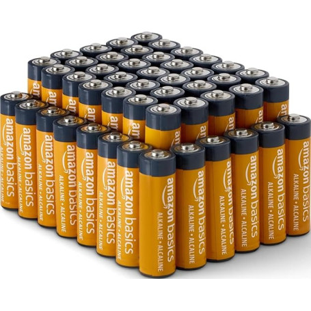 Amazon Basics Lot de 48 piles alcalines AA haute performance, 1,5 V, durée de conservation de 10 ans