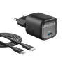 Anker Zolo Chargeur iPhone GaN compact 30 W, port USB C, contrôle de température amélioré, petit format, recharge 3 x plus rapid