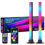 AURORIONCG 2 Barres Lumineuses LED RGBIC 42 cm avec Éclairage 270°, Lampe Gaming, Rétroéclairage TV et PC, Synchronisation Music