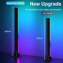 AURORIONCG 2 Barres Lumineuses LED RGBIC 42 cm avec Éclairage 270°, Lampe Gaming, Rétroéclairage TV et PC, Synchronisation Music