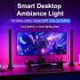 AURORIONCG 2 Barres Lumineuses LED RGBIC 42 cm avec Éclairage 270°, Lampe Gaming, Rétroéclairage TV et PC, Synchronisation Music