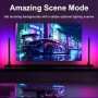 AURORIONCG 2 Barres Lumineuses LED RGBIC 42 cm avec Éclairage 270°, Lampe Gaming, Rétroéclairage TV et PC, Synchronisation Music