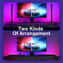 AURORIONCG 2 Barres Lumineuses LED RGBIC 42 cm avec Éclairage 270°, Lampe Gaming, Rétroéclairage TV et PC, Synchronisation Music