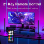AURORIONCG 2 Barres Lumineuses LED RGBIC 42 cm avec Éclairage 270°, Lampe Gaming, Rétroéclairage TV et PC, Synchronisation Music