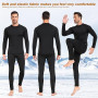 sous Vetement Thermique Homme Hiver sous-Vêtements Thermiques Homme sous Pull Thermique Énsemble Ski Collant Elasticité Ensemble