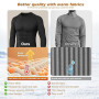 sous Vetement Thermique Homme Hiver sous-Vêtements Thermiques Homme sous Pull Thermique Énsemble Ski Collant Elasticité Ensemble