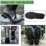 Donbest Bottes en Caoutchouc pour Homme Imperméables Bottes Bottines De Pluie Antidérapant Jardin Boots Wellington Rain Boots