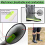 Donbest Bottes en Caoutchouc pour Homme Imperméables Bottes Bottines De Pluie Antidérapant Jardin Boots Wellington Rain Boots