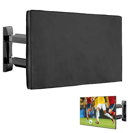 kwmobile Housse écran TV compatible avec 75" TV - Housse de protection TV extérieure contre intempéries, poussière et éclaboussu