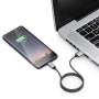 deleyCON 1,5m Nylon USB-C Câble Charge Liaison Données USB Type C Connecteur Métallique Recharge & Synchronisation Mobile & Smar