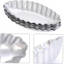 Homeily Lot de 10 mini moules à tarte en forme d'œuf - En alliage d'aluminium - Pour gâteaux, quiches, mousses, desserts, bateau