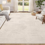 Enyhom Tapis Salon Moelleux 120 x 160 cm, Shaggy Tapis Chambre Poil Courts avec Effet Haut-Bas Effet 3D, Haute Densité de Poils,