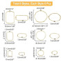 CHGCRAFT 48Pcs 2 Style Alliage Dos Ouvert Lunette Pendentifs Boucle d'Oreille Creuse Cadre Charme Résine Epoxy Charme pour DIY R