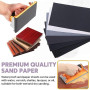 Swpeet Assortiment de 26 pièces de papier abrasif, lime en résine, blocs de polissage, ciseaux, brosse de nettoyage en bois pour