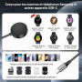 Chargeur 2 en 1 pour Samsung Watch, Chargeur rapide USB-C 25 W compatible avec Galaxy Watch 8 7/Ultra/6/6 Classic/5 Pro/5/4 /4 c