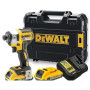 DEWALT Visseuse à chocs Brushless + 2 batteries 18V 2Ah Li-ion + coffret Tstak DCF887D2-QW. Noir/Jaune