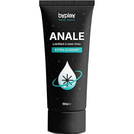 BYPLAY Gel Lubrifiant Anal Extra Glissant, Lubrifiant Dilatateur Intime à l'Eau Non Tachant Anus Unisexe Hydratant 100 ml Usage