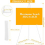 PUWOWYE Chevalet d'artiste réglable - Trépied de table - Affichage de peinture sur toile - Facile à plier - Poster de mariage -