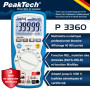 PeakTech 3360 - Multimètre Numérique True RMS, Étanche