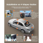 iZEEKER 4K Dashcam Voiture Avant Arrière, Wi-Fi 6 Intégré, Carte SD 32G Offerte, Caméra Dual 4K+1080P, Écran IPS 2,99", Contrôle