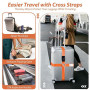 Linpr Sangles de Bagages Croisées, Sangle de Valise Élastiques Réglables, Sangles de Luggages avec Serrure TSA et Étiquette Nomi