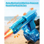 Pistolet à Eau Électrique 2 Pièces, Pistolet à Eau Rechargeable avec Flamme LED Lumineuse, Portée 8 à 10 M, Jouet d'eau Extérieu