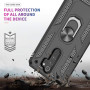 LeYi Coque pour Xiaomi Redmi Note 8 Pro avec Verre trempé écran [Lot de 2], Rotation 360° Aimant Anneau Support Double Défense B