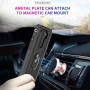 LeYi Coque pour Xiaomi Redmi Note 8 Pro avec Verre trempé écran [Lot de 2], Rotation 360° Aimant Anneau Support Double Défense B