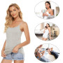 BQTQ 6 Pièces Débardeur Femmes Long Basique Caraco Camisole Réglables Bretelles