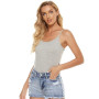 BQTQ 6 Pièces Débardeur Femmes Long Basique Caraco Camisole Réglables Bretelles