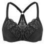 MELENECA Femme Soutien-Gorge Grande Taille Fermeture Devant Dentelles Racerback Non Rembourré