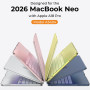 EooCoo Compatible Coque avec MacBook Neo 13 Pouces 2026 (Modèle A3404, Puce A18 Pro) Étui Rigide Housse de Protection en Plastiq