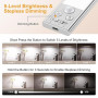 Gritin Lampe de Placard LED, Super Lumineuses Cuisine Reglette Rechargeable 26CM, 3 Couleurs&5 Luminosités, 4 Modes, Détecteur d