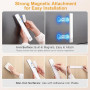 Gritin Lampe de Placard LED, Super Lumineuses Cuisine Reglette Rechargeable 26CM, 3 Couleurs&5 Luminosités, 4 Modes, Détecteur d
