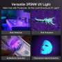Lampe Torche LED/Torche UV 2 en 1,Laitver Lampe de Poche Rechargeable Ultra Puissante avec 395nm Ultraviolette Noire-6 Modes, Zo