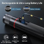 Lampe Torche LED/Torche UV 2 en 1,Laitver Lampe de Poche Rechargeable Ultra Puissante avec 395nm Ultraviolette Noire-6 Modes, Zo