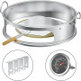 onlyfire BRK-6023 Kit Pizza pour Weber 57 cm - Anneau à Pizza en INOX avec Poignées Amovibles, Pierre à Pizza 38 cm, Pelle à Piz