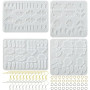 Stiesy Kit de 2 moules en silicone pour résine - Forme de nuage et de feuille - Moules en résine pour boucles d'oreilles, penden