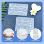 Stiesy Kit de 2 moules en silicone pour résine - Forme de nuage et de feuille - Moules en résine pour boucles d'oreilles, penden