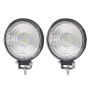 Biqing 2x Phare de Travail LED 12V, LED Barre 4.4” Projecteur Voiture Spot Flood Feux Antibrouillard 24V Feux de Travail Feux Ad
